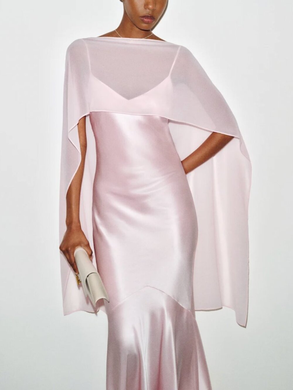 NWT Reformation Tiffani Silk Maxi Dress Gown US2 Cherry Blossom Pink - Picture 5 of 12